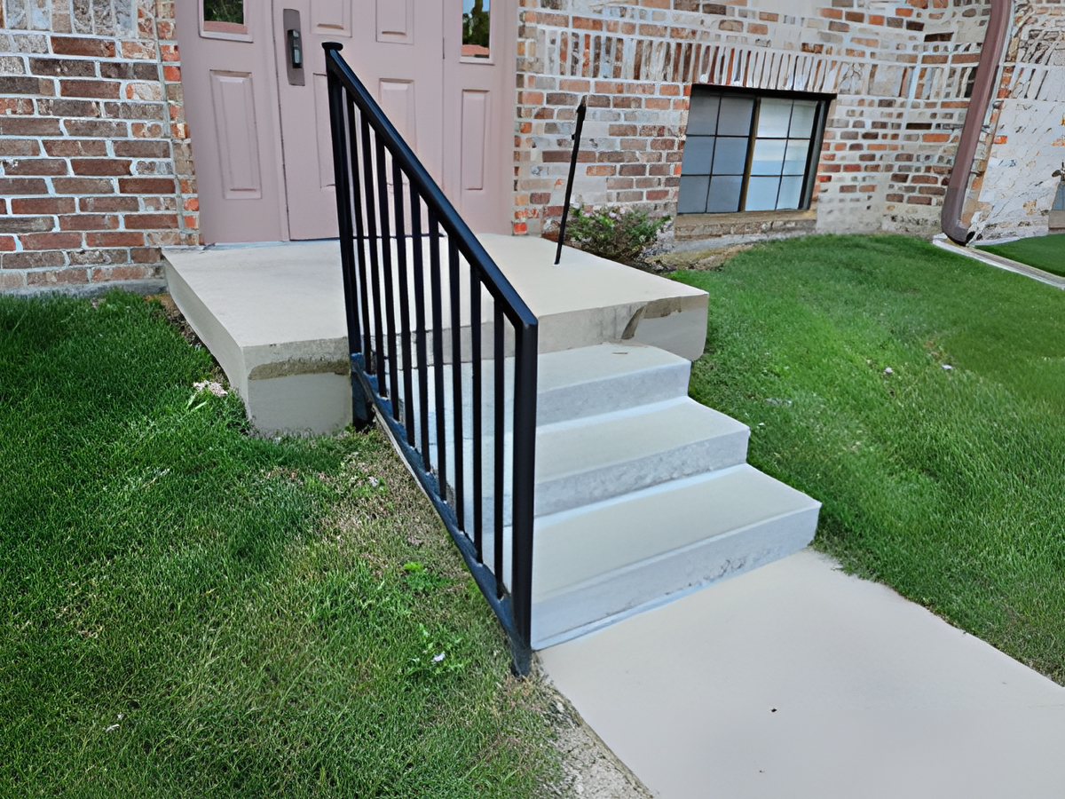 Stamped and decorative concrete stairs in Indianapolis